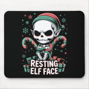 Entspanntes Elfengesicht Lustiges Weihnachten Nied Mousepad