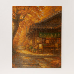 Entspanntes Herbstcafe-Puzzle