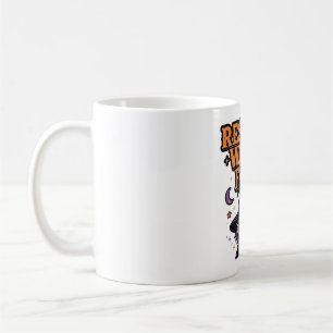 Entspanntes Hexengesicht Lustige Halloween-Typogra Kaffeetasse