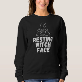 Entspanntes Hexengesicht Lustiges Halloween-Sweats Sweatshirt