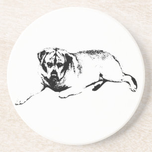 Entspanntes Labrador - Loyaler Akzent Getränkeuntersetzer