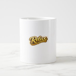 Entspanntes minimalistisches Typografie-Design Jumbo-Tasse