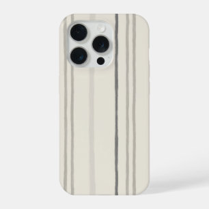 Entspanntes neutrales malerisches Streifenmuster iPhone 15 Pro Hülle