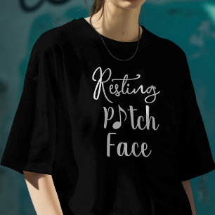 Entspanntes Pitch-Gesicht – Lustiger Musik-Wortwit T-Shirt