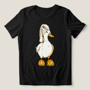Entspanntes-Spa-Enten-Damen-Minimalismus-T-Shirt Tri-Blend Shirt