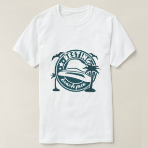 Entspanntes Strandgesicht Lustiges Sommerdesign T-Shirt