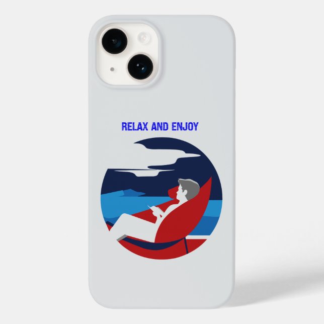 Entspanntes und leises Grafikdesign Case-Mate iPhone 14 Hülle (Rückseite)