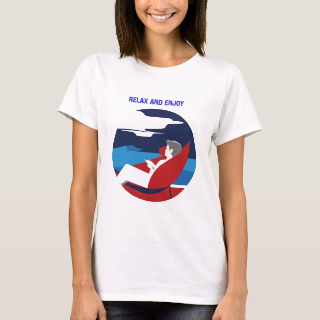 Entspanntes und leises Grafikdesign T-Shirt (Vorderseite)