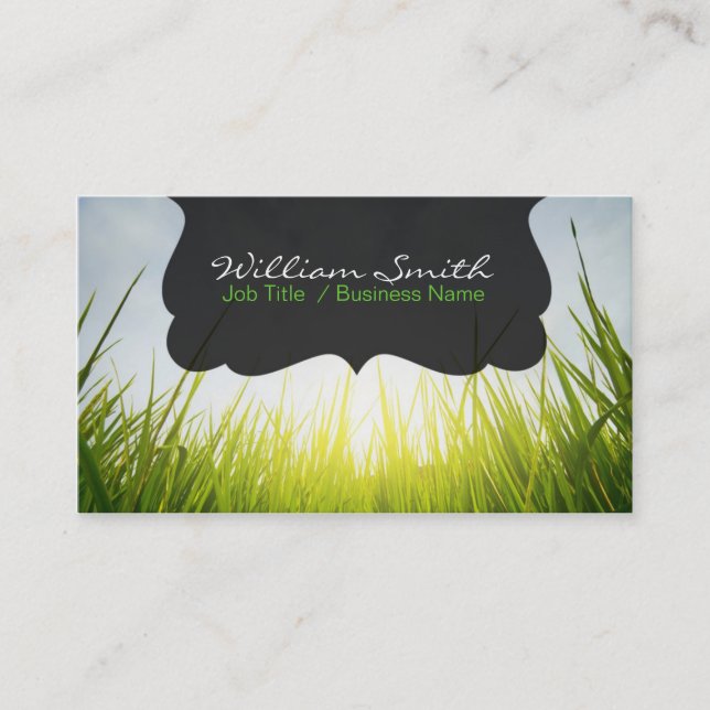 Entspannung calm grass Business card Visitenkarte (Vorderseite)