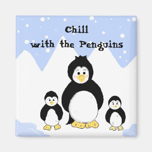 Entspannung mit den Pinguinen Magnet