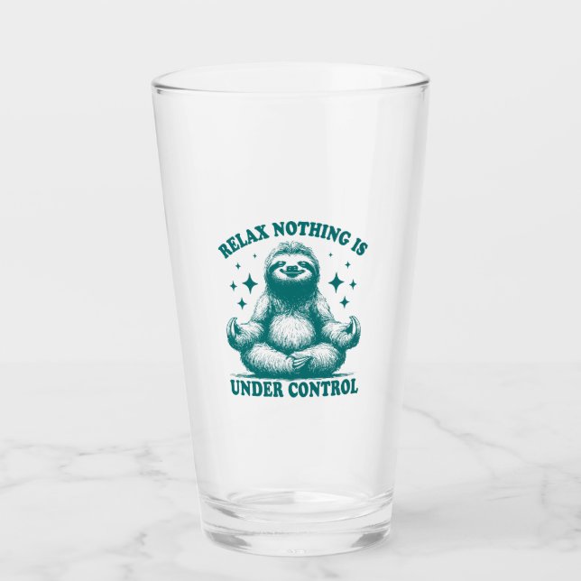 Entspannung Nichts Ist Unter Kontrolle Faultier Yo Glas (Vorderseite)