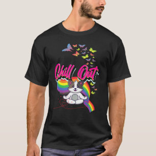 Entspannung Süße Katze Meditieren Meditation Grafi T-Shirt