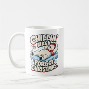Entspannung wie vergessen Weihnachten Lustiger Eis Kaffeetasse