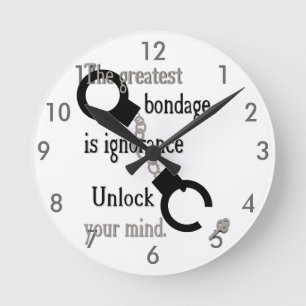 Entsperren Sie Ihre Gedankenuhr Runde Wanduhr