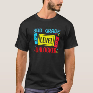 Entsperrter Video-Gamer auf 3. Stufe zurück zu Sch T-Shirt