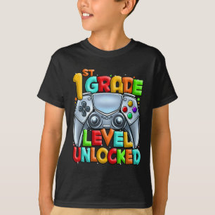 Entsperrter Video-Gamer der 1. Stufe zurück zur Sc T-Shirt