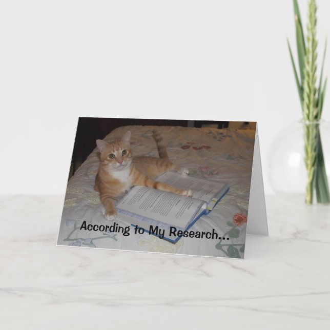 Entsprechend meiner Forschung… Karte (Vorderseite)