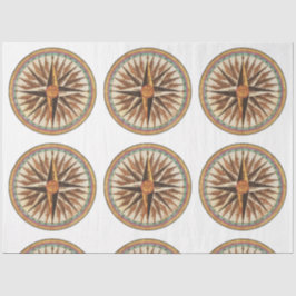 Entsprechung der Rose für den Vintagen Compass Seidenpapier