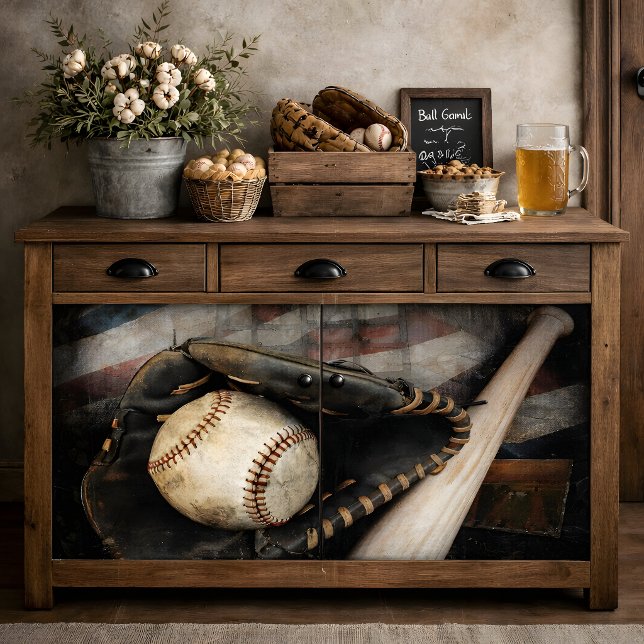 Entsprechung Vintager Basisgeräte Seidenpapier (Vintage Baseball Equipment Decoupage Tissue Paper)