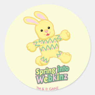 Entspringen Sie in Webkinz! Runder Aufkleber