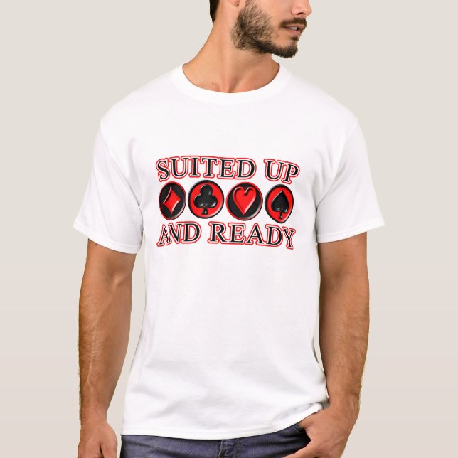 Entsprochen herauf Poker/spielenden T - Shirt (Vorderseite)