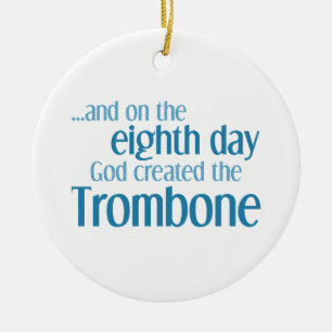 Entstehung des Trombons Keramikornament