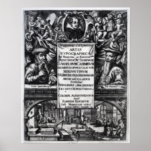 "Entstehung und Geschichte der Typografie" Poster