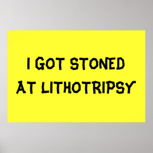 ENTSTEINT AN LITHOTRIPSY POSTER