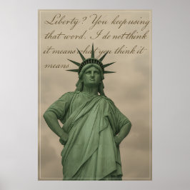 Enttäuschte Freiheitsstatue Poster
