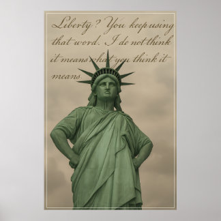 Enttäuschte Freiheitsstatue Poster