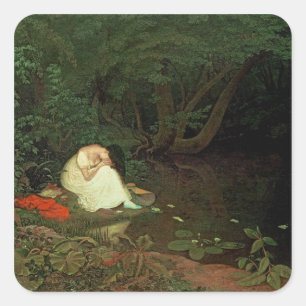 Enttäuschte Liebe, 1821 Quadratischer Aufkleber