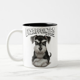 Enttäuschte Miniatur Schnauzer Zweifarbige Tasse