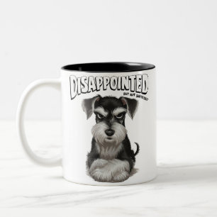 Enttäuschte Miniatur Schnauzer Zweifarbige Tasse
