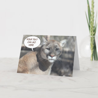 Enttäuschte Puma-Gruß-Karte Karte