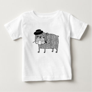 Enttäuschter Bulldog: traurige Romantik Baby T-shirt