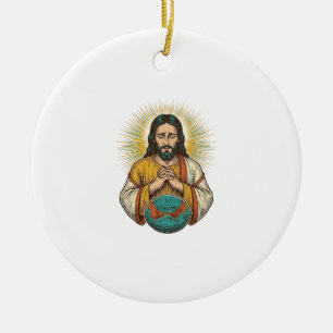 Enttäuschter Jesus Luftballon Fitnessstudio Fehlsc Keramik Ornament