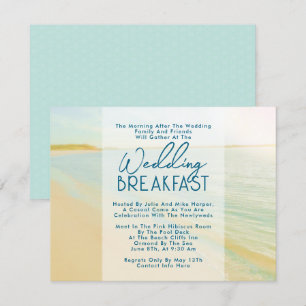 Enttäuschter Strand nach Hochzeitsfrühstück Einlad Einladung