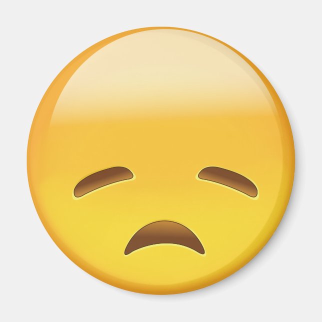 Enttäuschtes Gesicht Emoji Magnet (Vorne)