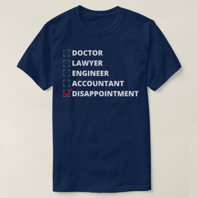 Enttäuschung der Familie T-Shirt (Design vorne)