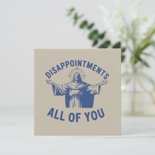 Enttäuschungen euch alle Retro-Jesus-Meme lustig Einladung
