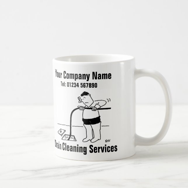Entwässerungsdienste Cartoon Tasse (Rechts)