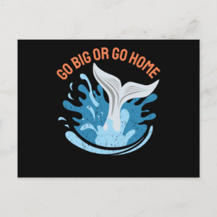 Entweder Groß Oder Nach Hause Schwimmer Design Postkarte