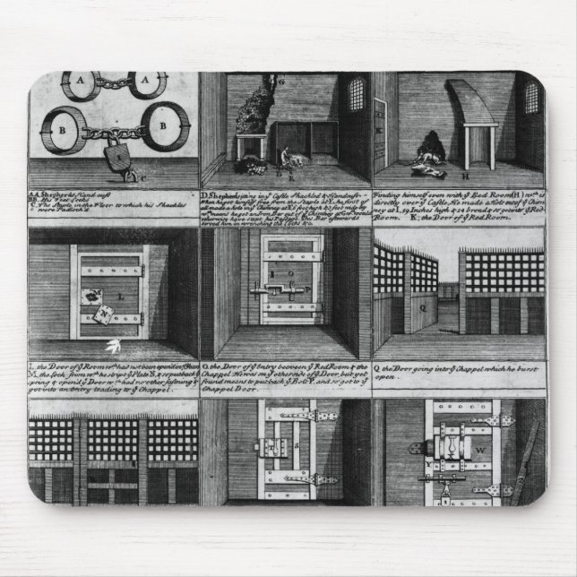 Entweichenform Newgate Gefängnis des Schäfers Mousepad (Vorne)