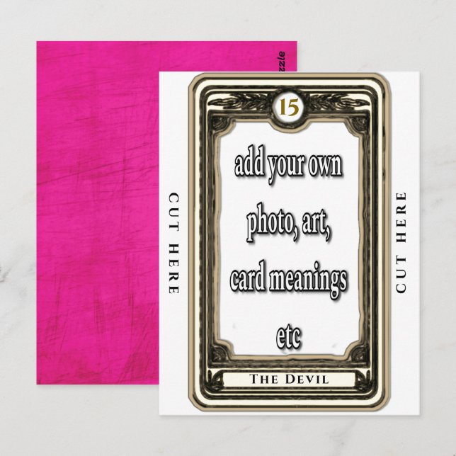 Entwerfen der bösartigen Tarot-Karte Postkarte (Vorne/Hinten)