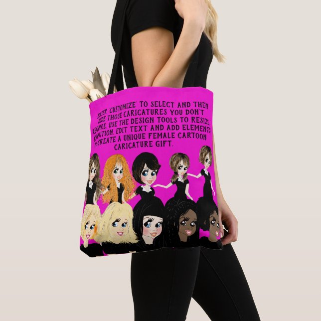 Entwerfen eines Geschenkes für weibliche Cartoon m Tasche (Von Nahem)