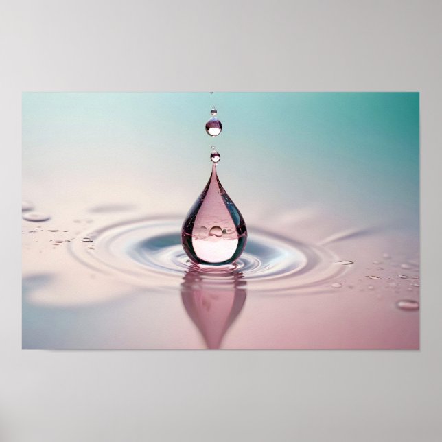 Entwerfen Nah-up Wasser ruhige Natursaison Poster (Vorne)