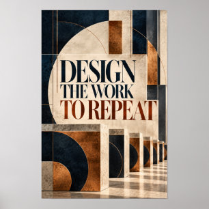 Entwerfen Sie die Arbeit, um abstrakte geometrisch Poster