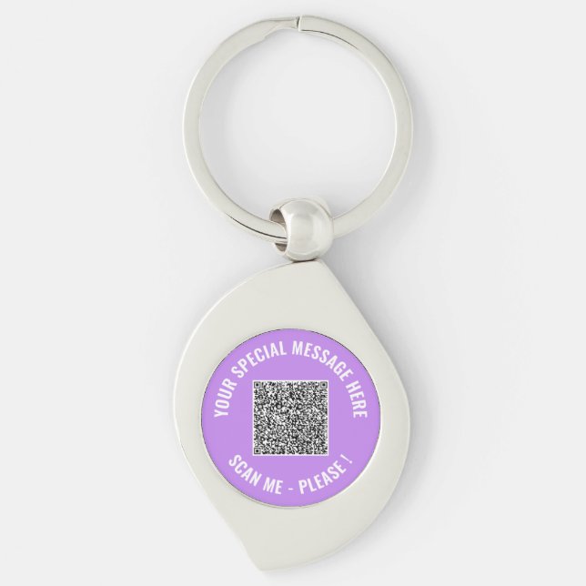 Entwerfen Sie eigene Text- und QR-Schlüsselanhänge Schlüsselanhänger (Vorderseite)