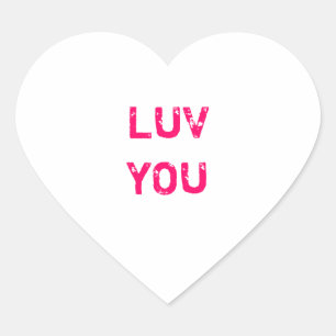 Entwerfen Sie einen weißen Conversation Heart-Aufk Herz-Aufkleber