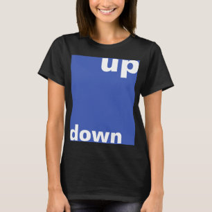 Entwerfen Sie einfach "Rechteck blau nach unten" + T-Shirt